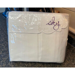 New Bloomingdales Sky California King Bed Skirt 100% Pima Cotton